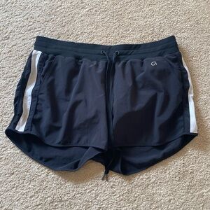Gap fit size medium, black athletic shorts, built-in underwear